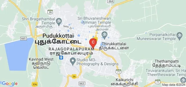 Arputha College of Arts and Science for Women, Pudukkottai Map
