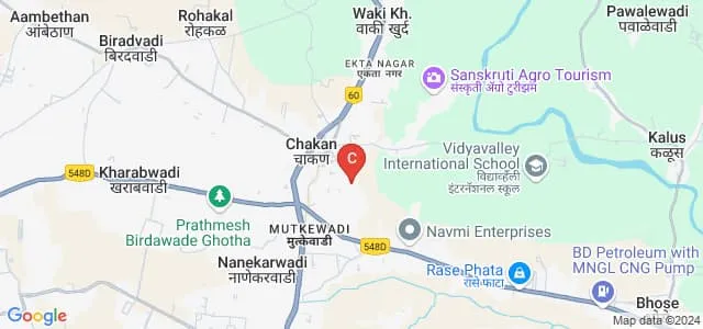 Kai Nirmalatai Pingle Law College, Chakan Map