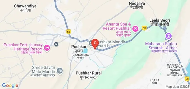Gayatri Shaktipeeth Kanya Mahavidyalaya, Pushkar Map