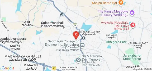 Sapthagiri School of Nursing, Bengaluru Map
