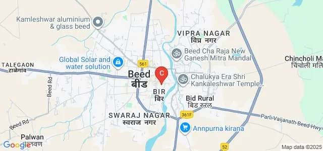 Milliya Arts, Science and Management Science College, Beed Map