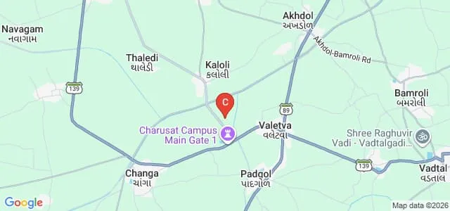 Manikaka Topawala Institute of Nursing, Petlad Map
