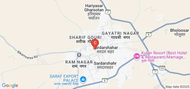 Smt Kamla Devi Gauridutt Mittal Mahila Mahavidyalaya, Sardarshahr Map