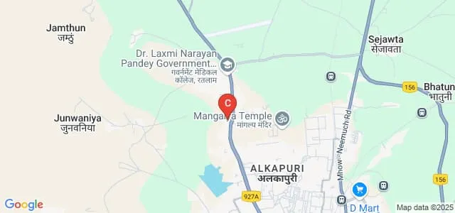 Shri Arihant College of Professional Education, Ratlam Map