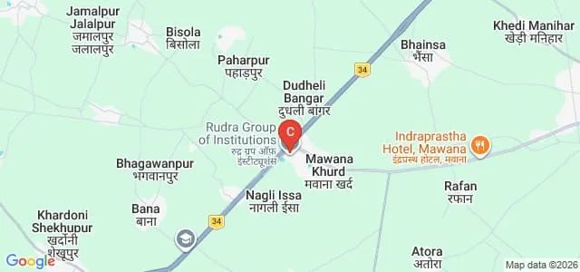 Rudra College of Pharmacy, Meerut Map