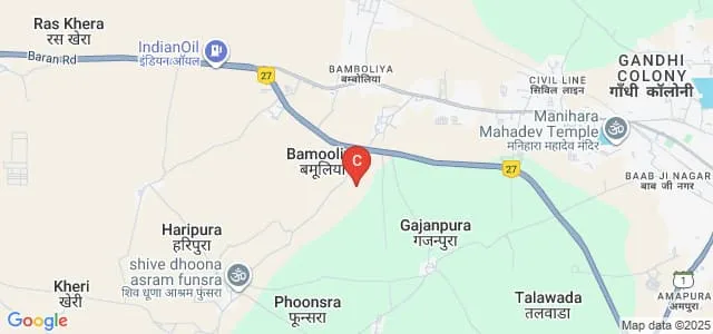 Shri Onkar Lal Nursing Mahavidhyalya, Baran Map