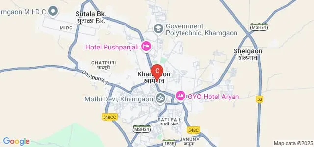 Shri Rambhau Shelke Law College, Khamgaon Map