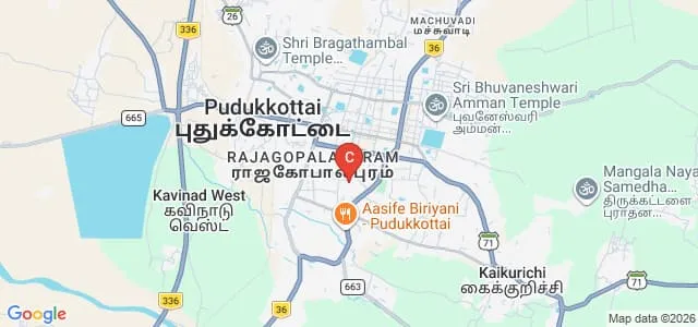 Keerrai Thamil Selvan College of Education for Women, Pudukkottai Map