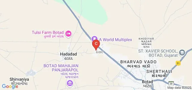 PG Center of Social Work, Shree Adarsh MSW College, Botad Map