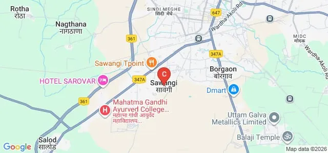 Florence Nightingale Training College of Nursing, Wardha Map