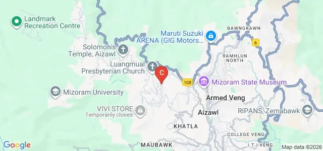Apollo School of Nursing, Aizawl Map