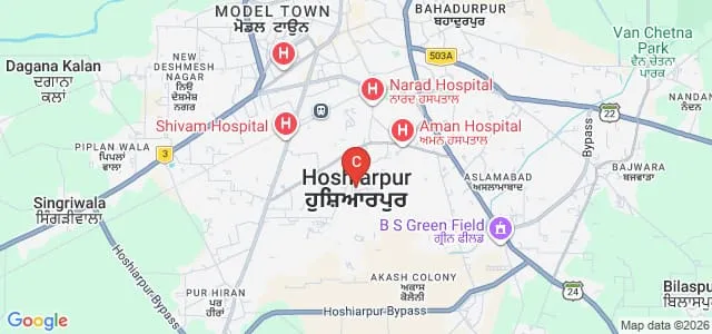 Rayat-Bahra College of Engineering and Nano Technology for Women, Hoshiarpur Map