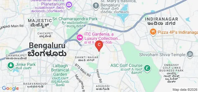 Baldwin Methodist College, Bangalore Map