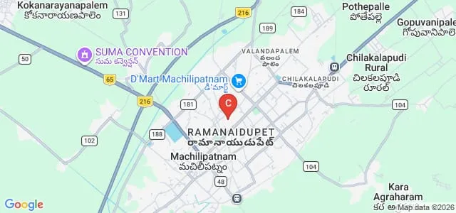 Shree Padmavathi Mahila Hindu College of Education, Machilipatnam Map