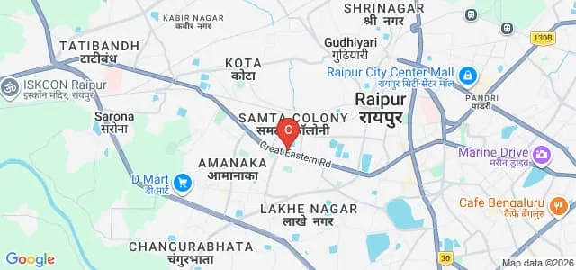 Post Graduate Institute of Behavioural and Medical Sciences, Raipur Map