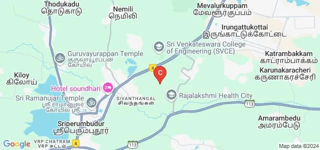 Arignar Anna Institute of Science and Technology, Kancheepuram Map