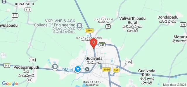 Dr Gururaju Government Homoeopathic Medical College and Hospital, Gudivada Map