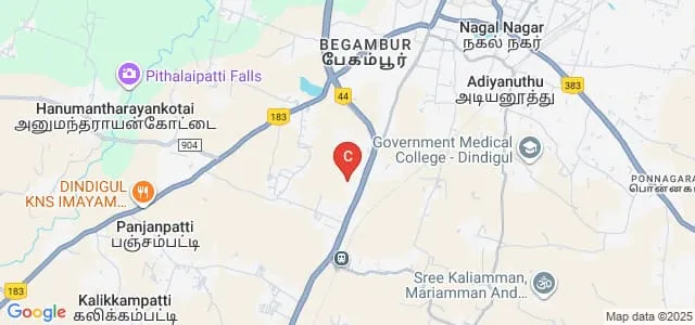 Parvathy's Arts and Science College, Dindigul Map