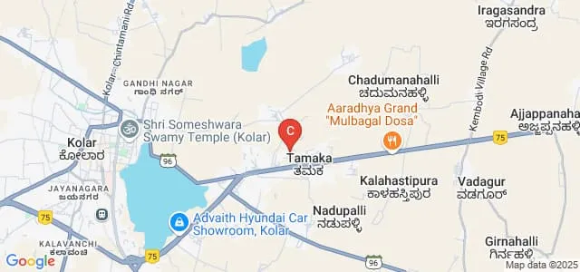 Bengaluru North University, PG Center, Kolar Map