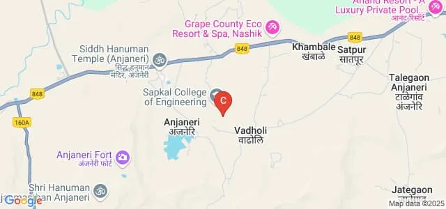 RG Sapkal Institute of Pharmacy, Nashik Map