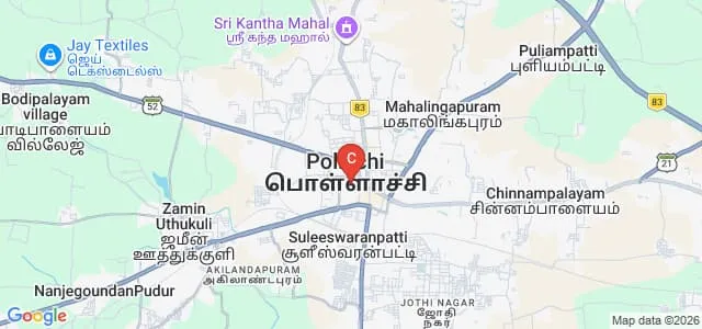 Sree Saraswathi Thyagaraja College, Pollachi Map
