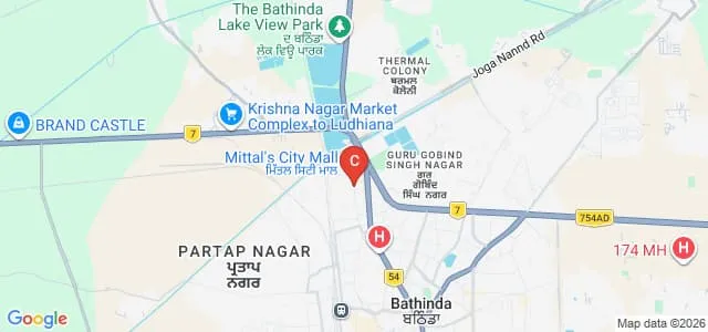SSD Girls College of Education, Bathinda Map