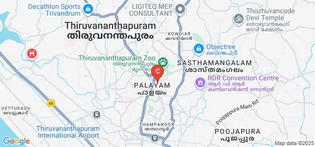 LBS Centre for Science and Technology, Thiruvananthapuram Map