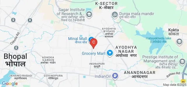 Central Institute of Petrochemicals Engineering and Technology, Bhopal Map