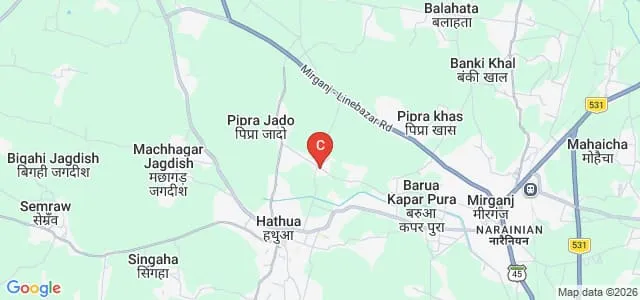 Maharani Punam Sahi B Ed College, Hathwa Map