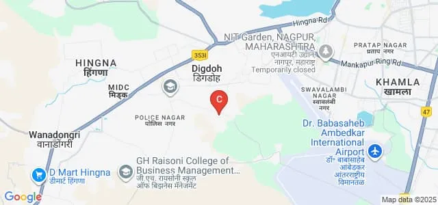 Priyadarshini Institute of Architecture and Design Studies, Nagpur Map