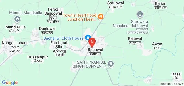 Sant Prem Singh Karmsar Khalsa College, Begowal Map