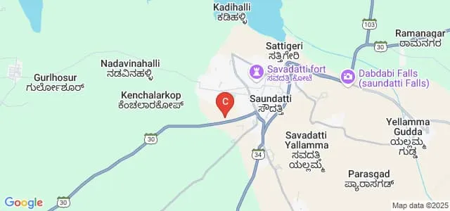 Shri KM Mamani Government First Grade College, Saundatti Map