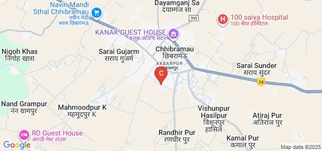 Babu Singh Mahavidyalaya, Kannauj Map
