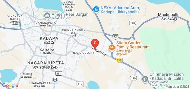 Nirmala College of Pharmacy, Kadapa Map