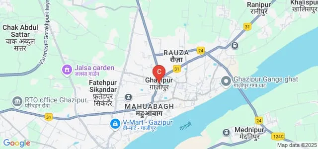 Durgawati Radheshyam Balika Mahavidyalaya, Ghazipur Map