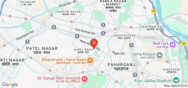 Ayurveda and Unani Tibbia College, Karol Bagh, Delhi Map