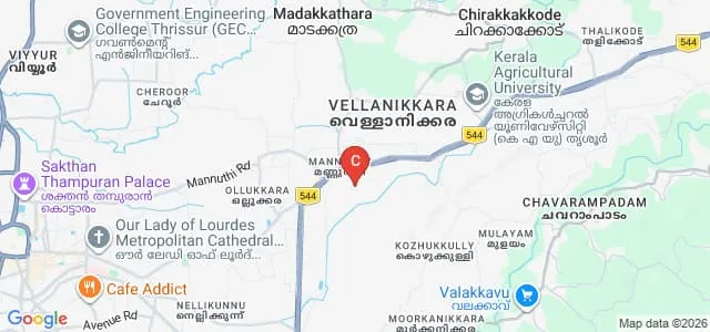 Verghese Kurien Institute of Dairy and Food Technology, Mannuthy Map
