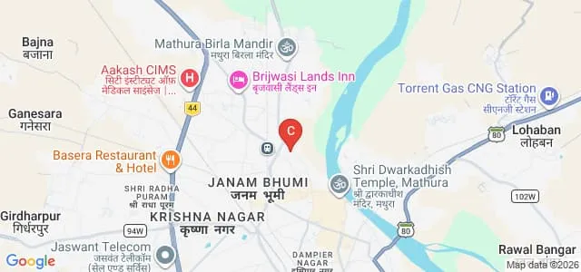 RCA Girl's PG College, Mathura Map