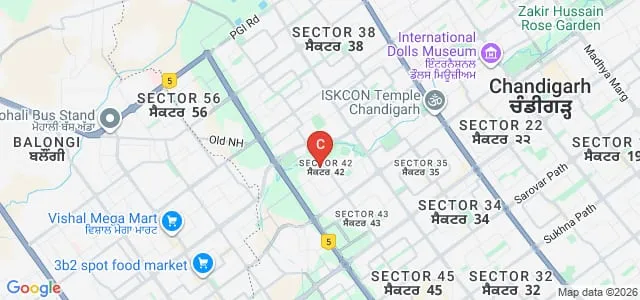 Chandigarh Institute of Hotel Management and Catering Technology, Chandigarh Map