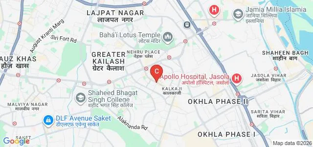 Tansen Sangeet Mahavidyalaya, New Delhi Map