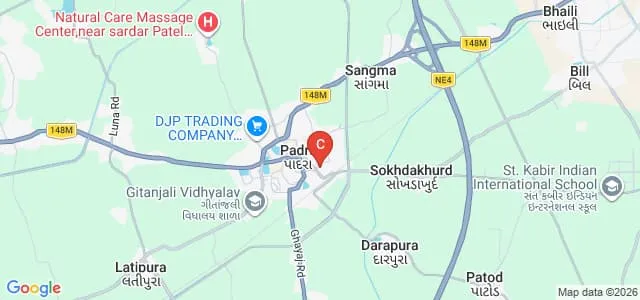 MK Amin Arts, Science and Commerce College, Padra Map