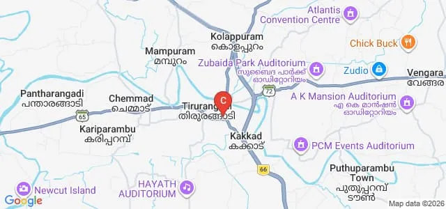 Pocker Sahib Memorial Orphanage College, Tirurangadi Map