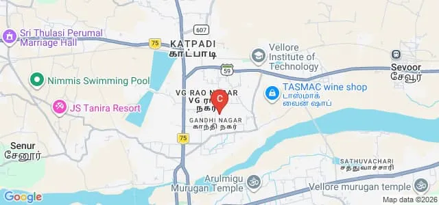 Auxilium College, Vellore Map