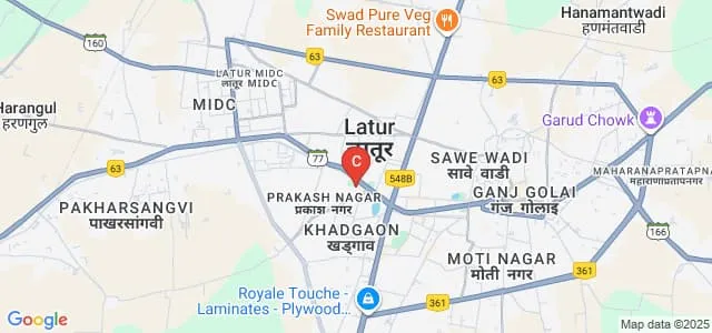 Dayanand College of Arts, Latur Map