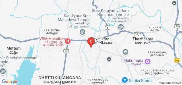 College of Applied Science, Mavelikara Map