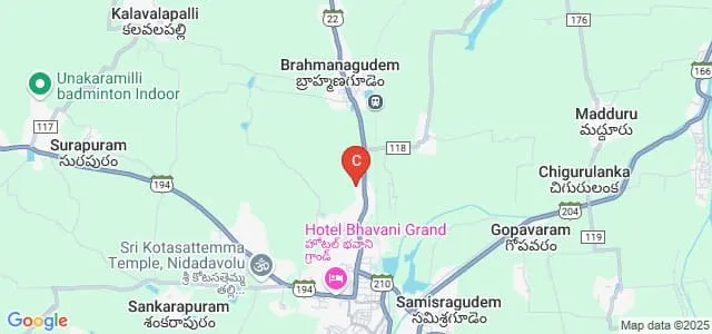 SVRK Government Degree College for Men, Nidadavole Map