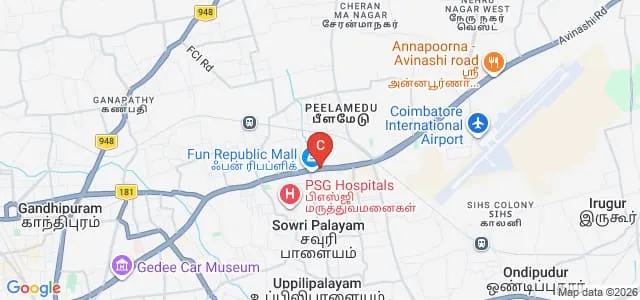 PSG Institute of Technology and Applied Research, Coimbatore Map