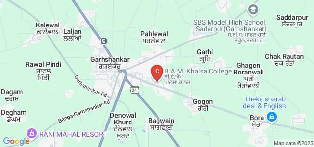 BAM Khalsa College, Garhshankar Map