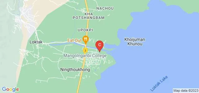 Mangolnganbi College, Ningthoukhong Map