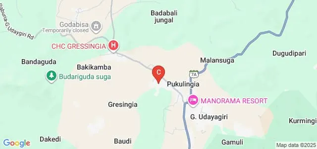 Kalinga Mahavidyalaya, Kandhamal Map